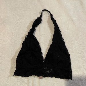 black lace VSPINK bralette